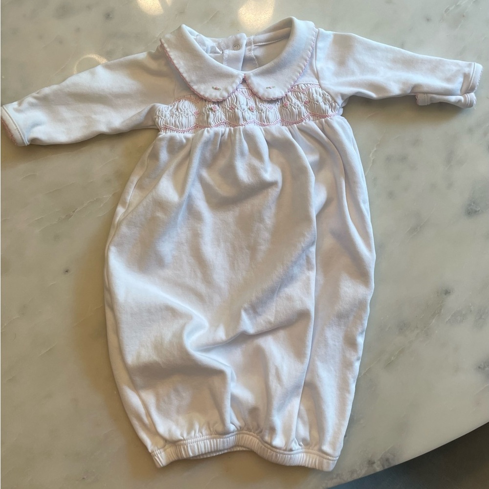 Magnolia Baby White Ensemble with Pink Details